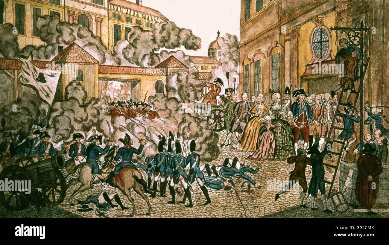 Anonymous, On night of August 10, 1792 1792 France, French Revolution of 1789 Stock Photo