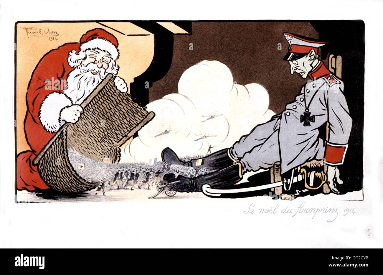 Caricature against the Germans in France 1914 France - World War I Stock Photo