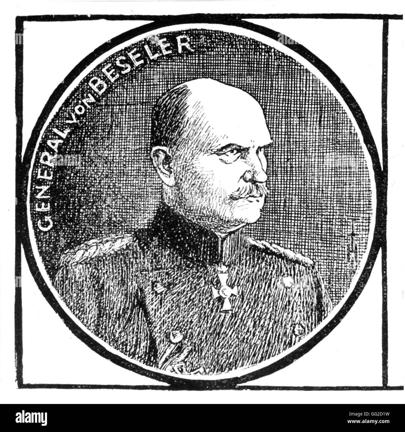 Portrait of the General von Beseler in 'Simplicissimus' 1914-1915 Germany - World War I B.D.I.C. Stock Photo