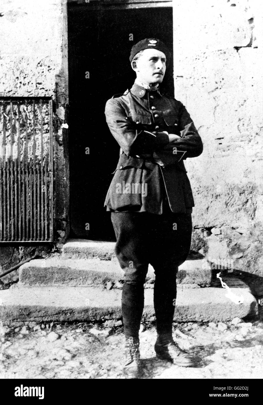 Louis Jaurès (son of Jean Jaurès), aged 19, on his last leave 20th century France Castres. Jaurès Museum Stock Photo