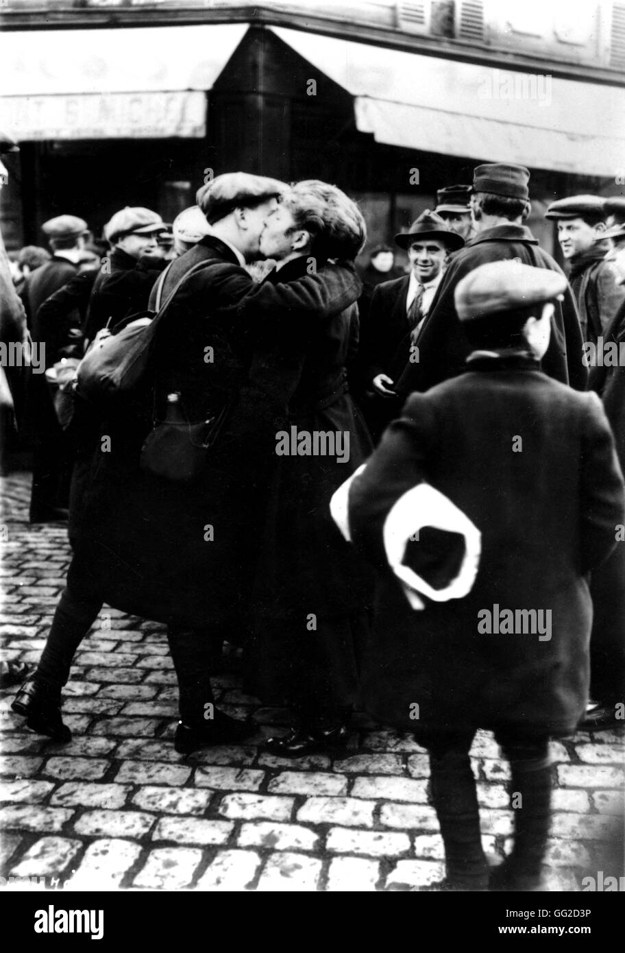 Class 18 leaving for the front 1917 France - World War I Stock Photo