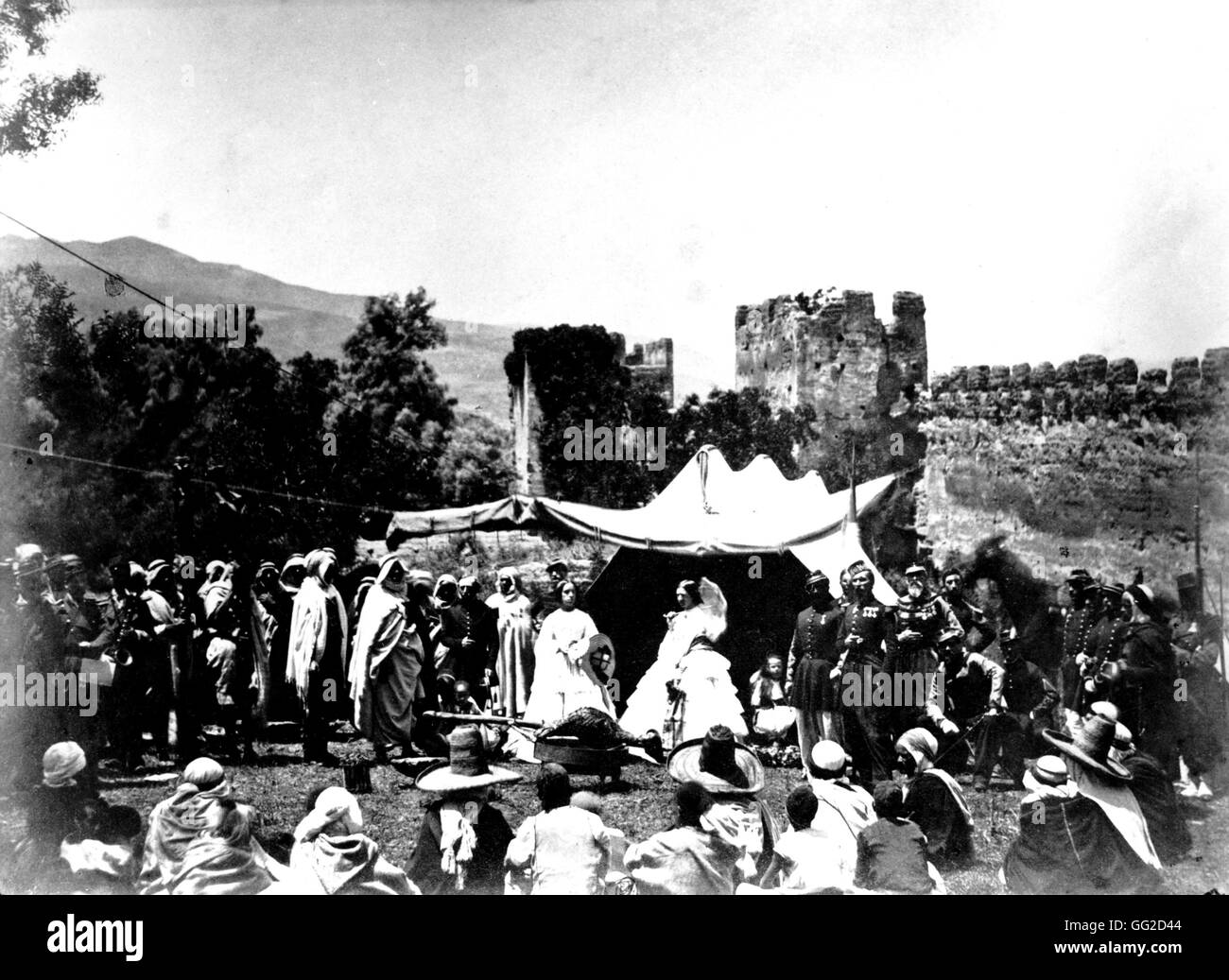 Napoelon III and Eugénie visiting Algeria 1869 France Stock Photo