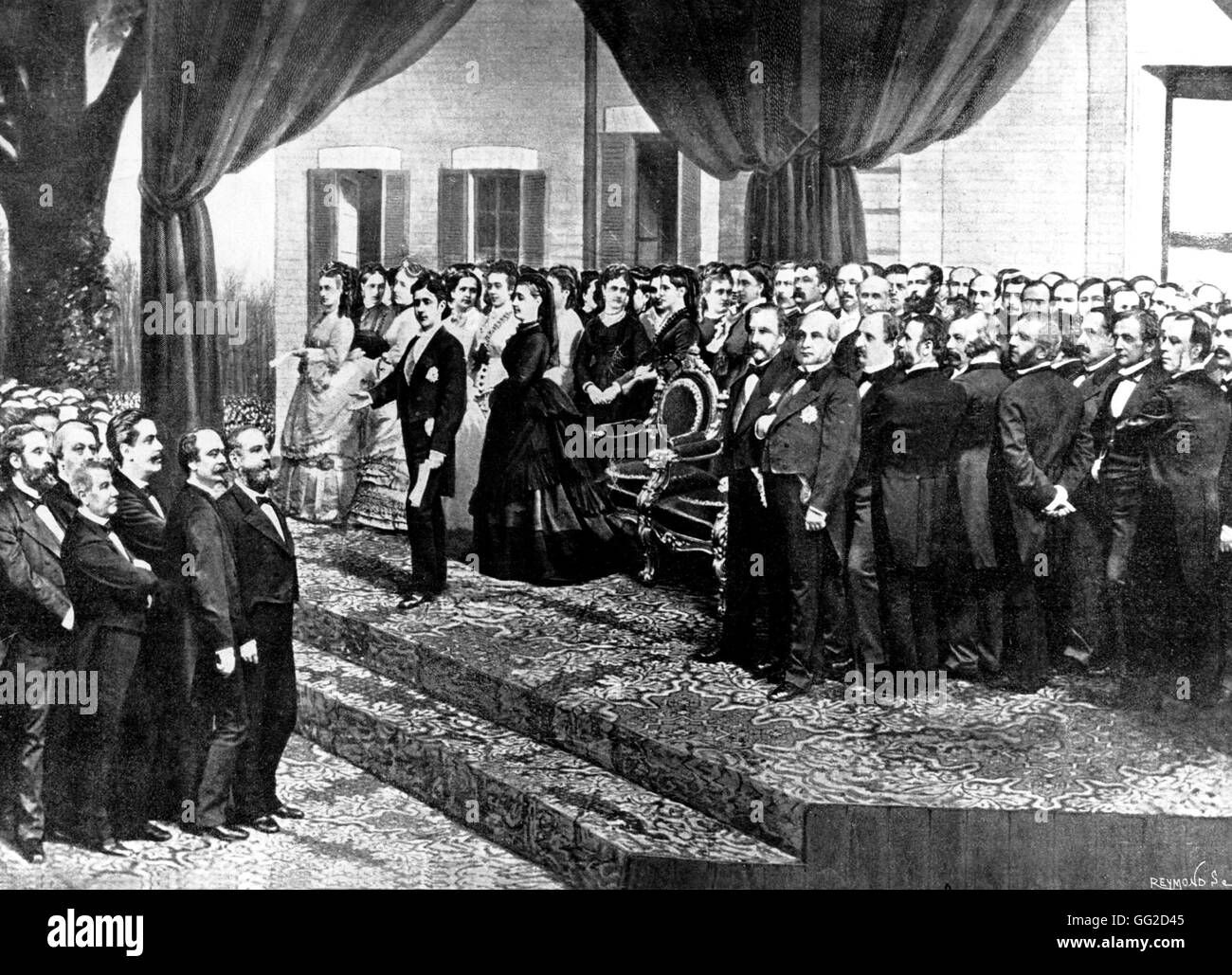 Reception given for the majority of the Prince 19th century France Stock Photo