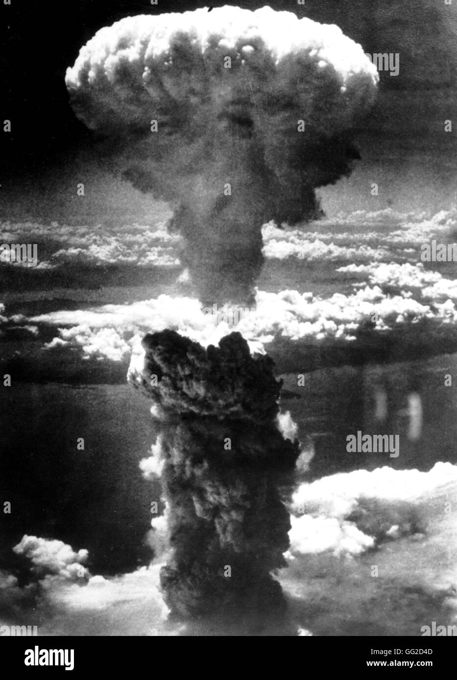 The atomic bomb on Nagasaki August 8, 1945 Japan - World War II Washington. National archives Stock Photo