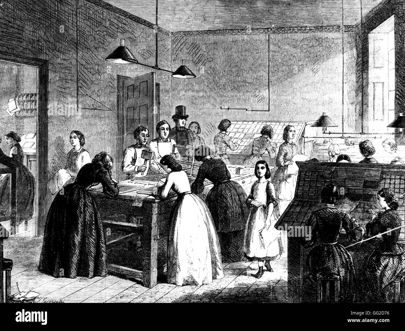 Printing Works / in 'The Illustrated London News', June 15 1861 1861 England Stock Photo
