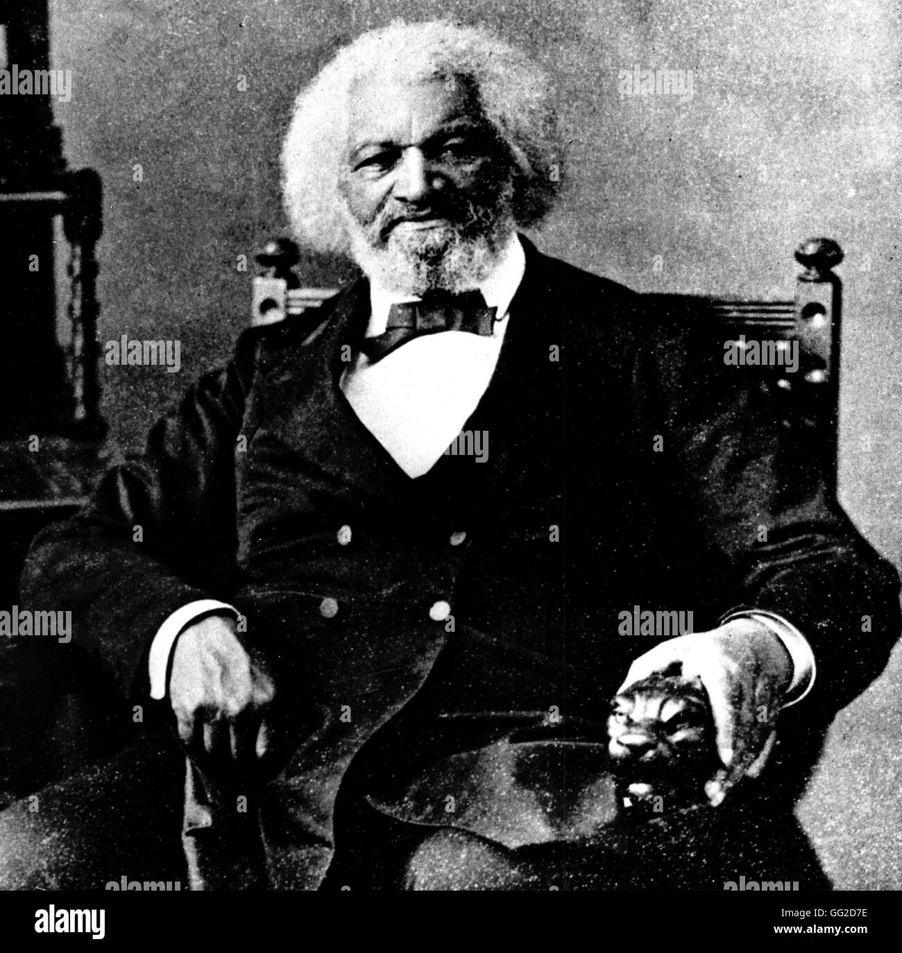Frederick Douglass (1817-1895), American abolitionist. The son of a slave, and a slave himself, he escaped in 1838 and led a campaign against slavery. He wrote his autobiography in 1845 and published a newspaper called the 'North Star' 19th United States Stock Photo