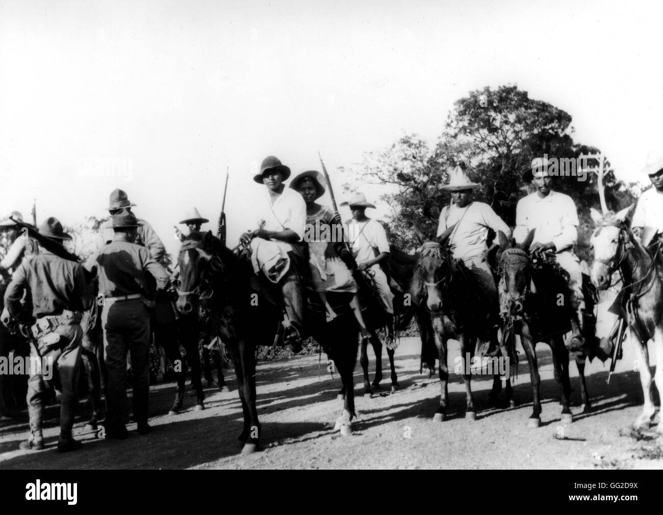 Liberal troops arrested and disarmed by American marines 1927 Nicaragua Washington, D.C. National Archives Stock Photo