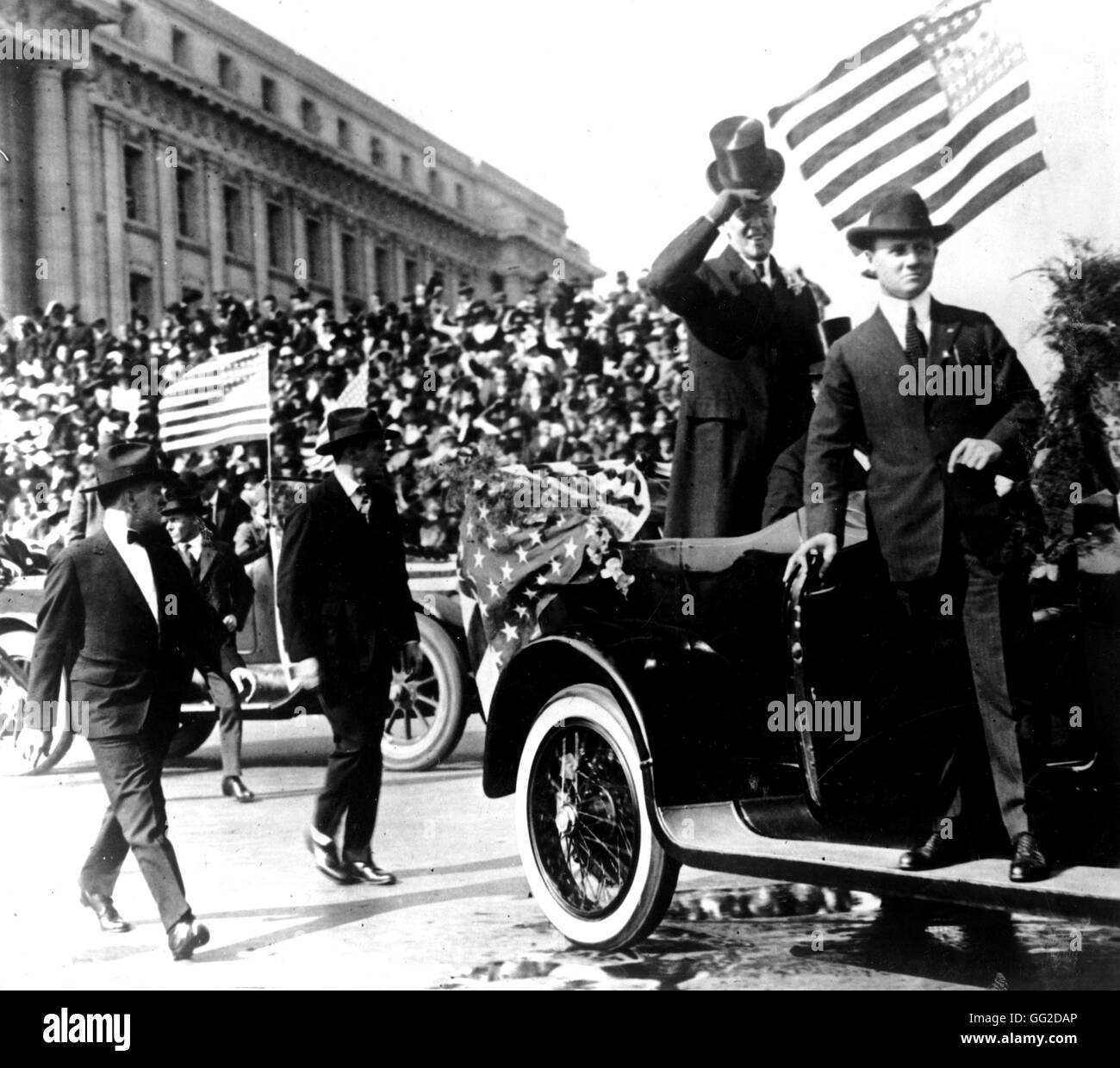Wilson visiting San Francisco 1919 United States Washington. Library of Congress Stock Photo