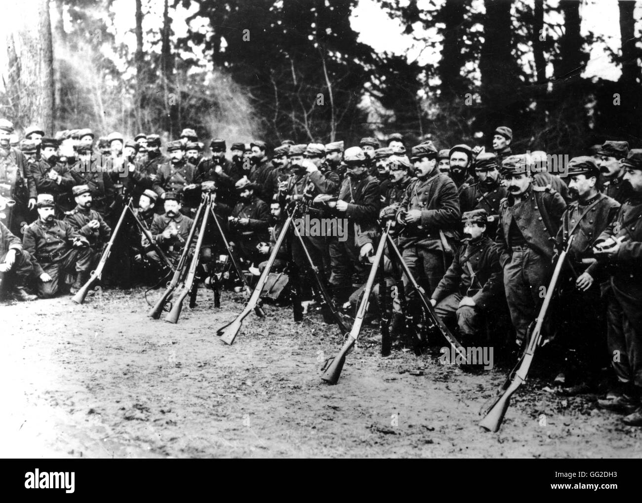 Camp in the forest of Argonne 1914 France - World War I Stock Photo