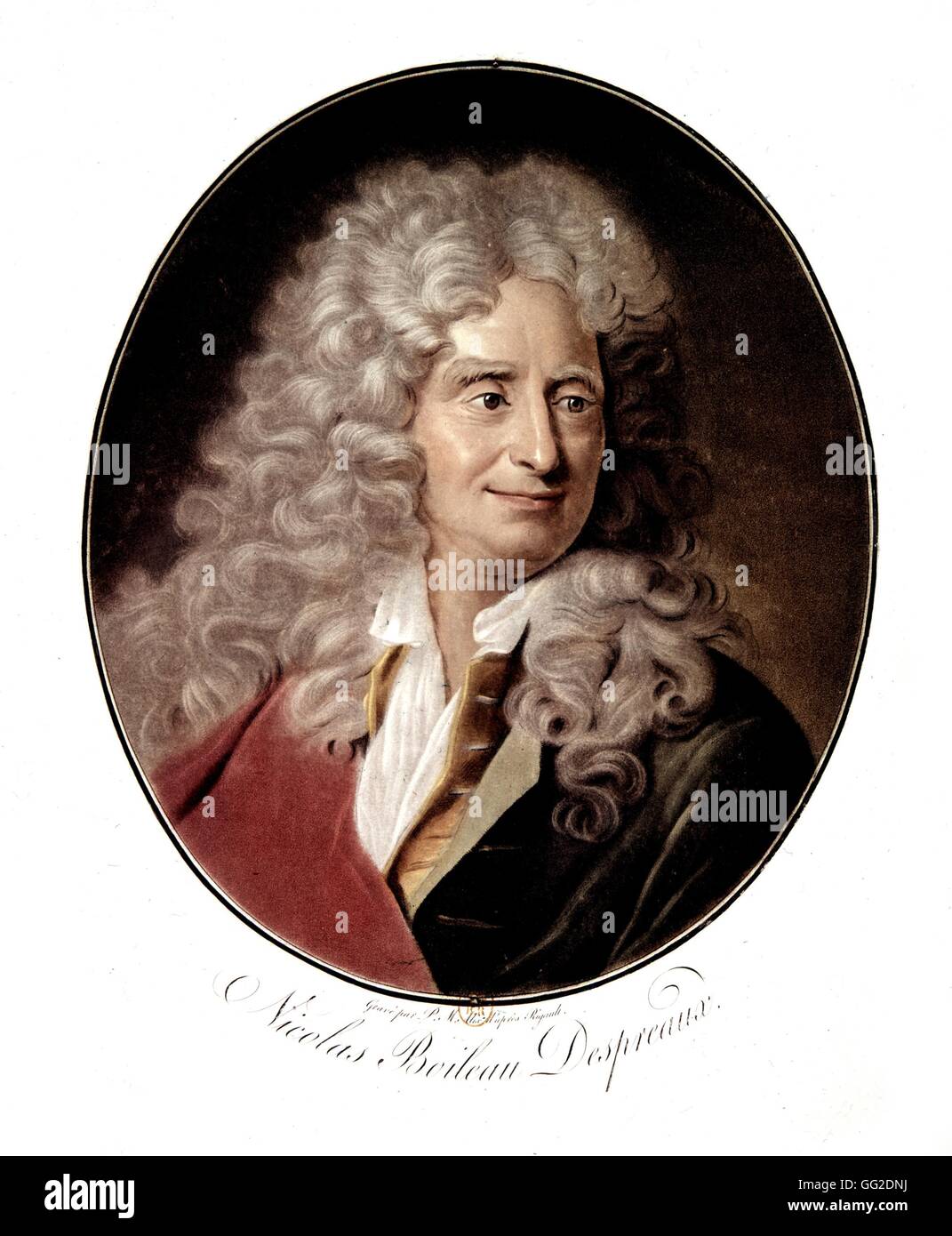 Portrait of French writer Boileau (16361711) 17th century France Stock