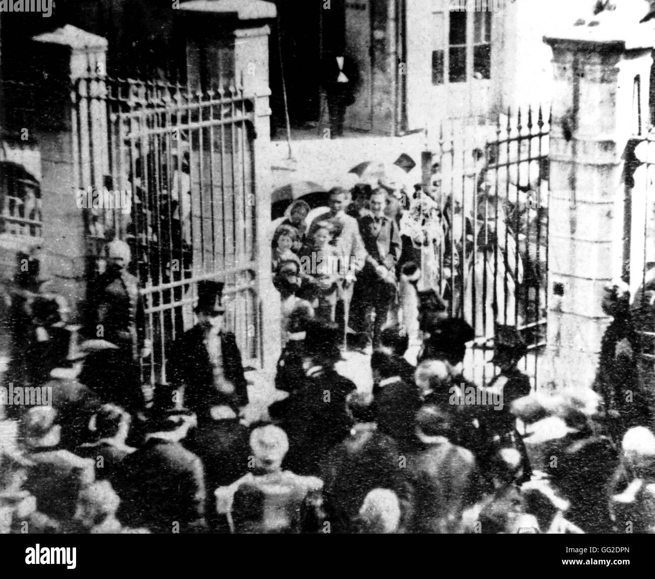 Napoleon III visiting the military hospital of Vichy 1859 France Stock Photo