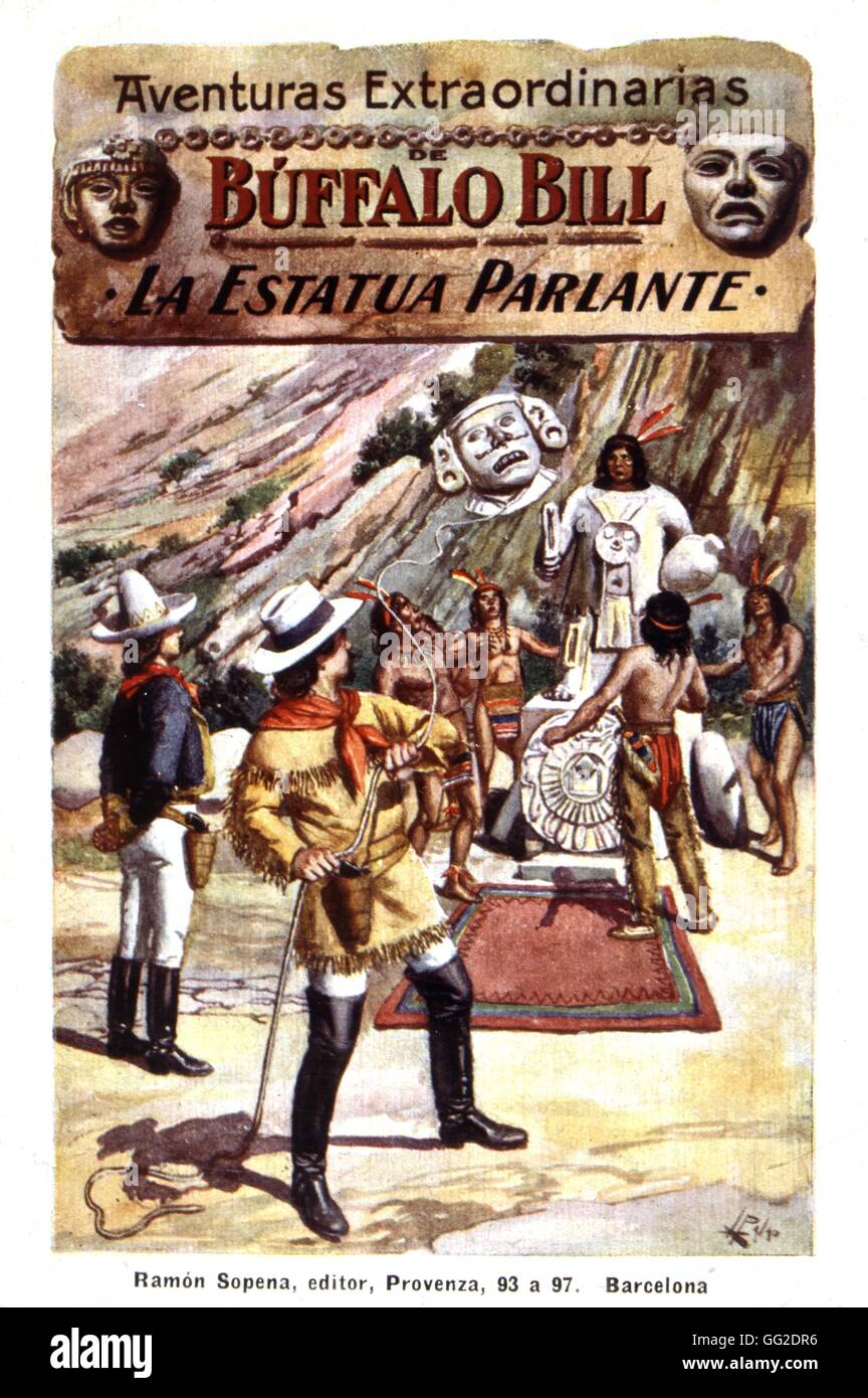Buffalo Bill's extraordinary adventures The talking statue.  Spanish edition 19th century France Stock Photo