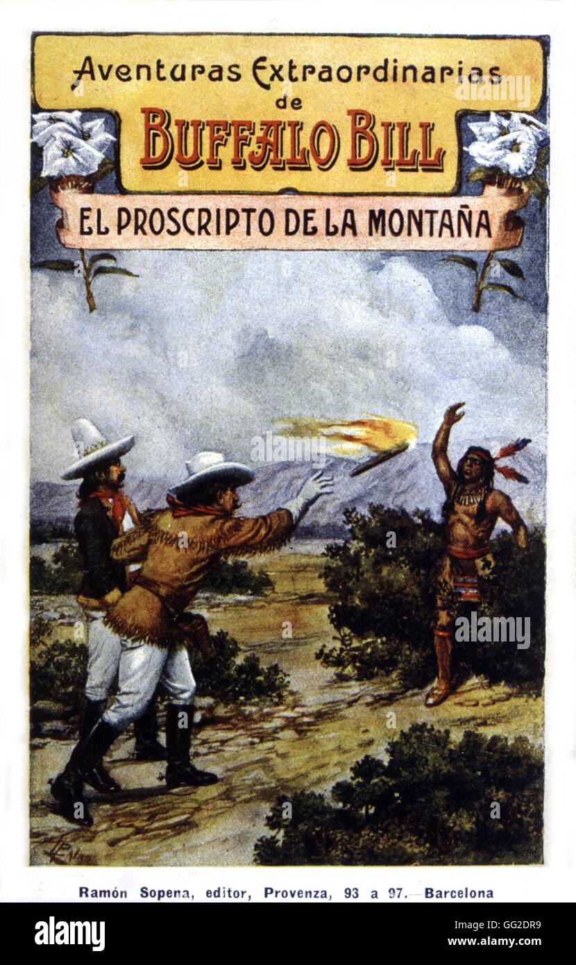 Buffalo Bill's extraordinary adventures The banished man of the mountain Spanish edition 19th century France Stock Photo