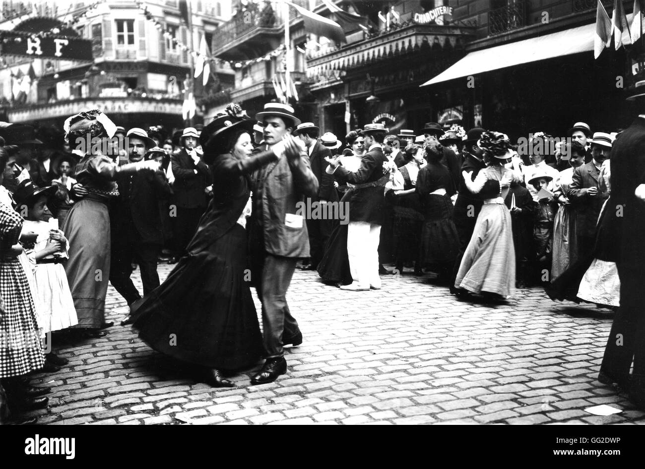Bastille Day Ball, 1909 Paris, France Stock Photo
