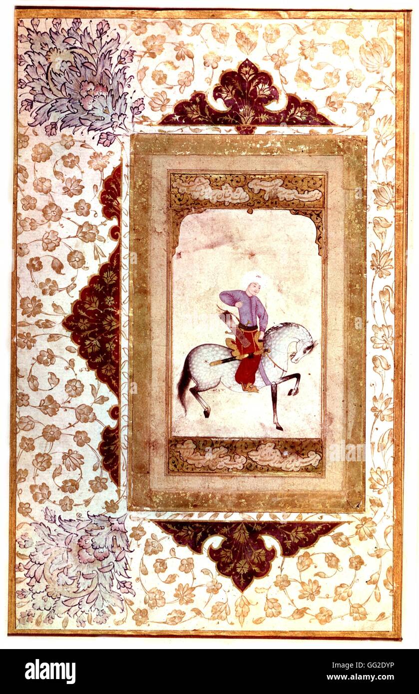 Turkish rider 16th century Turkey Dublin, Clister Beatly library Stock Photo