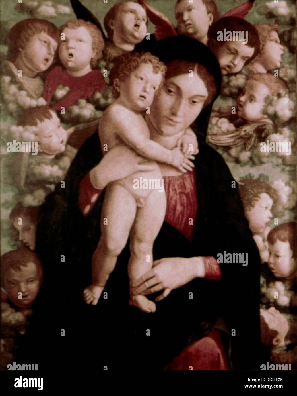 Andrea Mantegna (1431-1506) Madonna with child and angels Mantoue museum Stock Photo