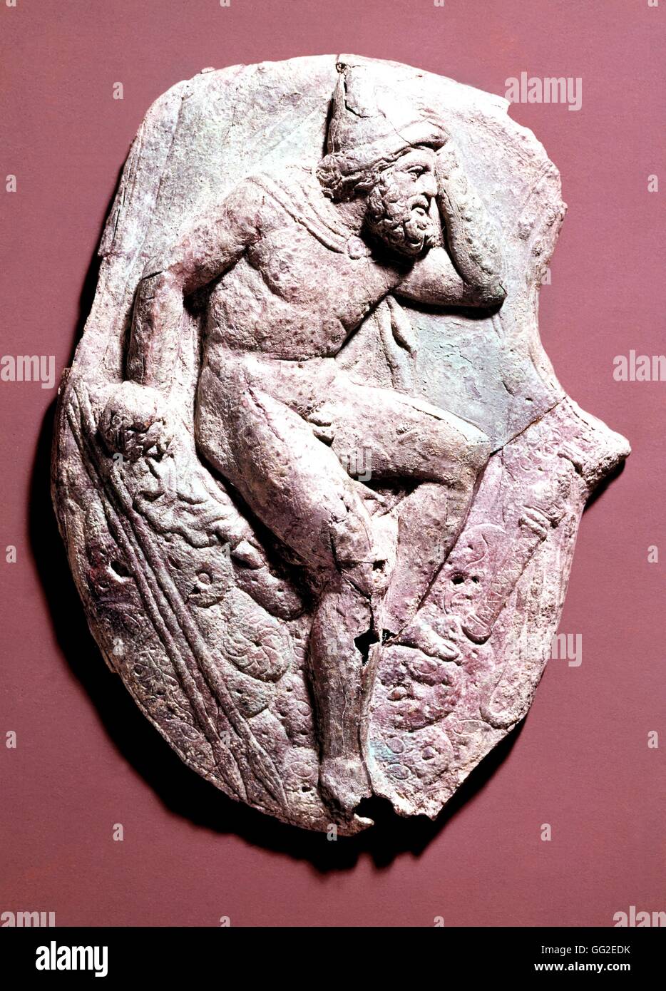 Relief from the Odyssey, Ulysses 5th century B.C. Ancient Greece Berlin, Staatliche museum Stock Photo