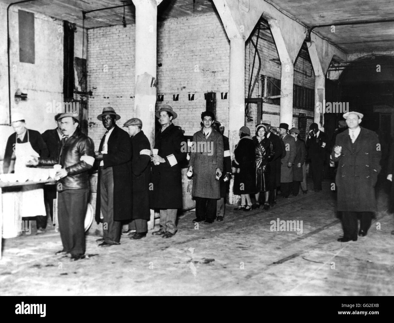 The Salvation Army feeding the jobless during the Great Depression c.1929-1930 United States of America Stock Photo