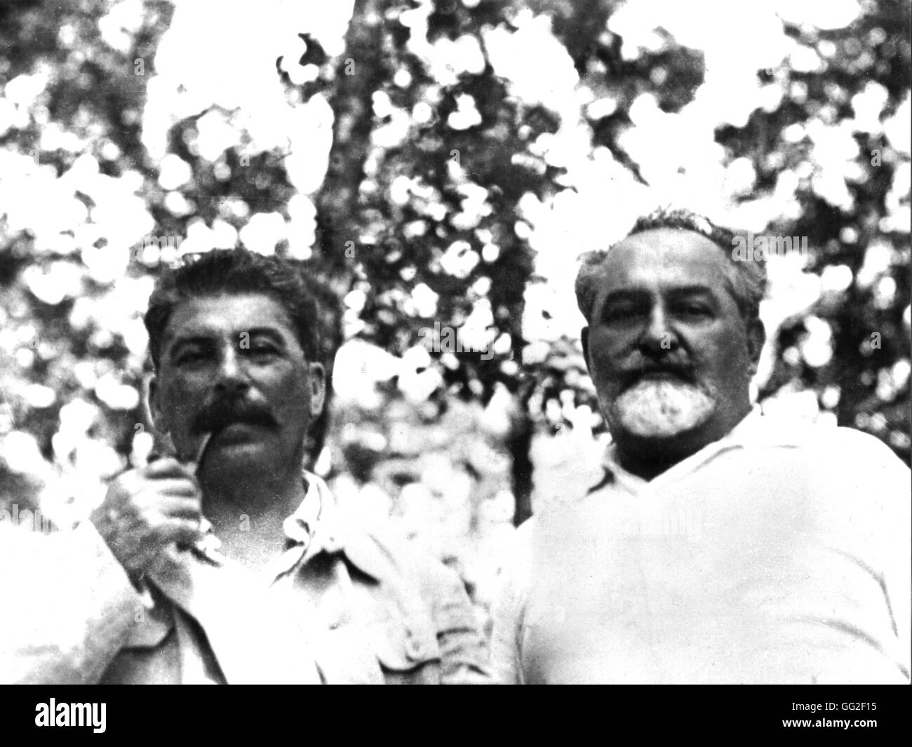 Stalin and Budu Mdivani 20th century U.S.S.R. Stock Photo