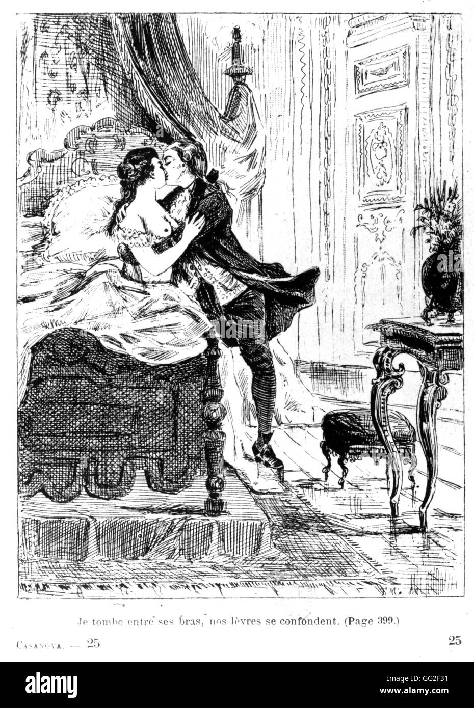 Scene from 'Histoire de ma vie' by Casanova. 19th century Stock Photo -  Alamy