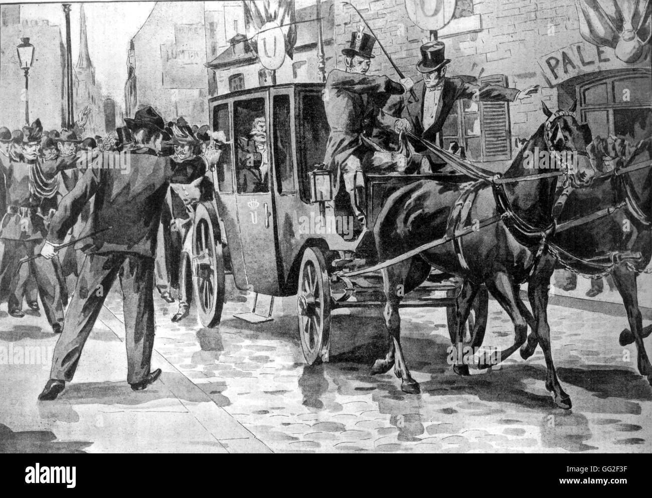 Assassination of King Humbert I (Umberto I) in Monza by the anarchist Bresci August 1900 Italy