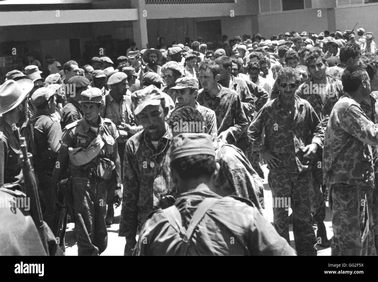 Landing at the Bay of Pigs. Surrender of the mercenaries 1961  Cuba Stock Photo