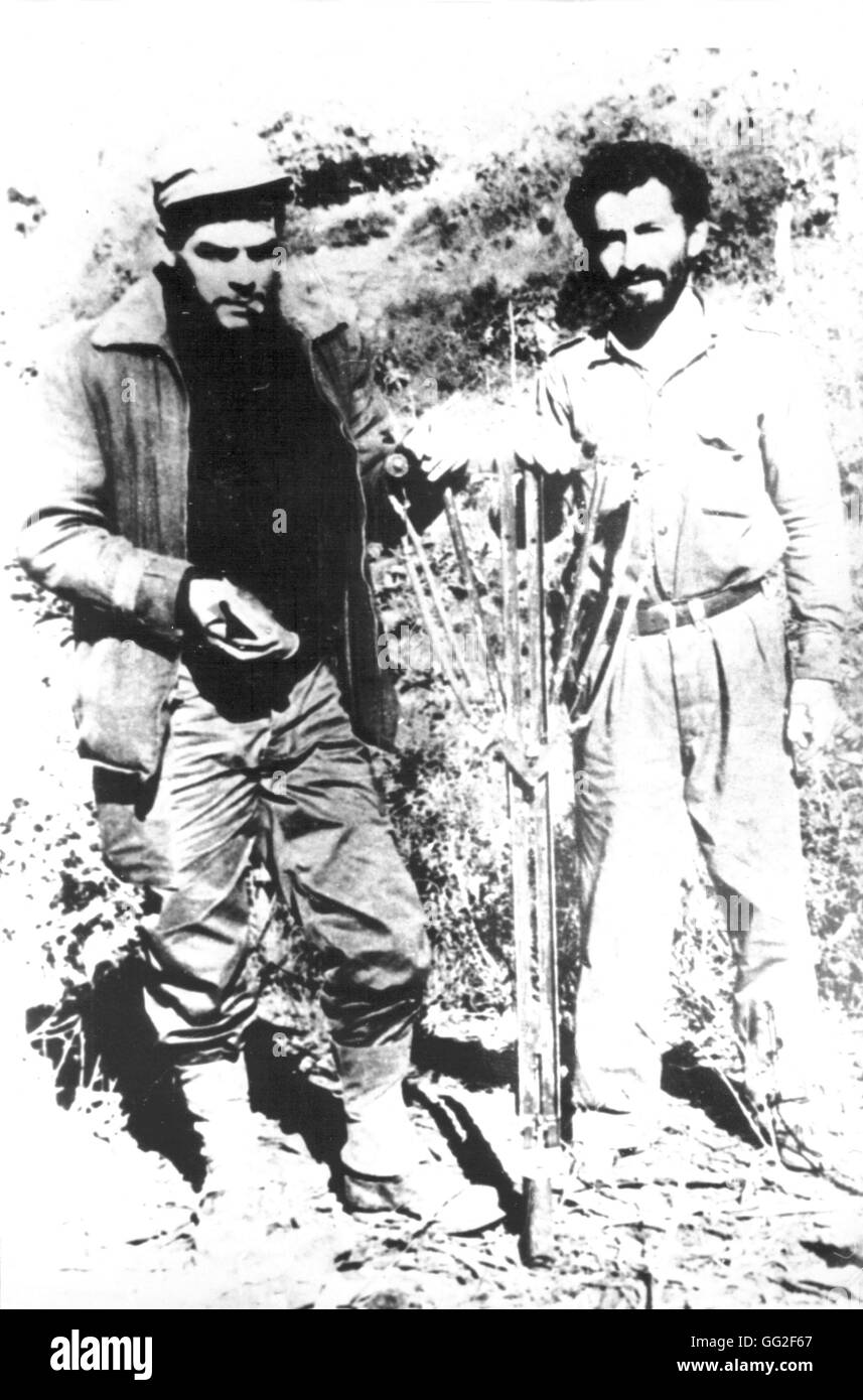 Che Guevara with one of his fellows 20th century Bolivia Stock Photo