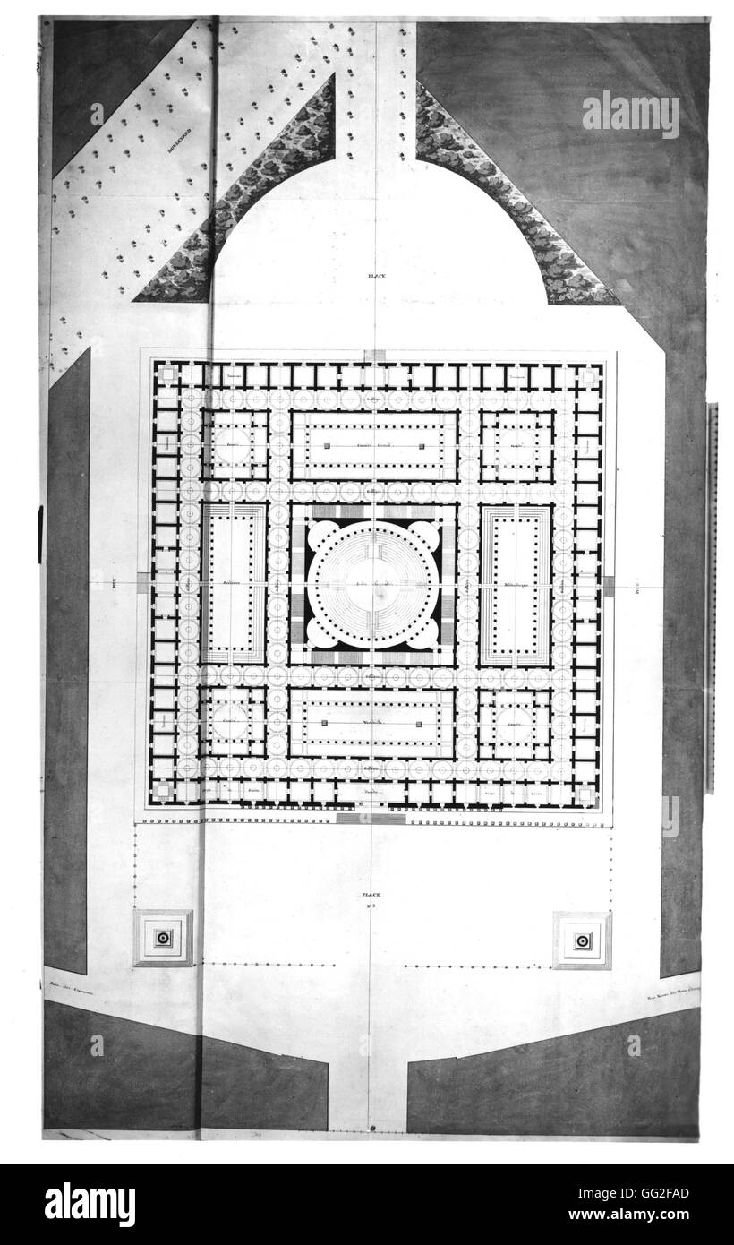 Etienne-Louis Boullée (1728-1799), French architect Plan of the National Assembly Stock Photo