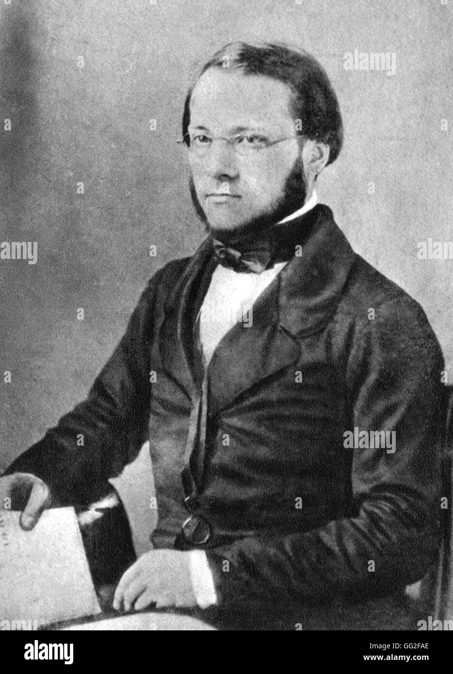 Portrait of Louis Pasteur (1822-1895) 1852 France Stock Photo