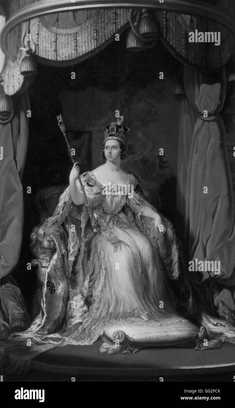 Queen Victoria on Coronation Day 1838 Great Britain Londres-National Portrait Gallery Stock Photo