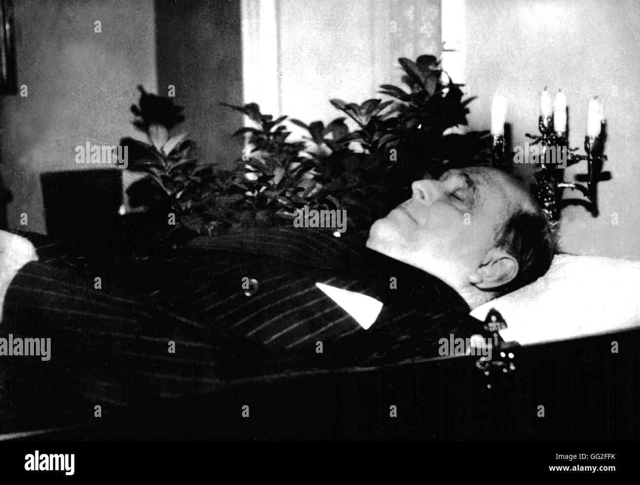 Jan Masaryk, minister of Foreign Affairs, after his suicide. March 12, 1948 Czechoslovakia Stock Photo