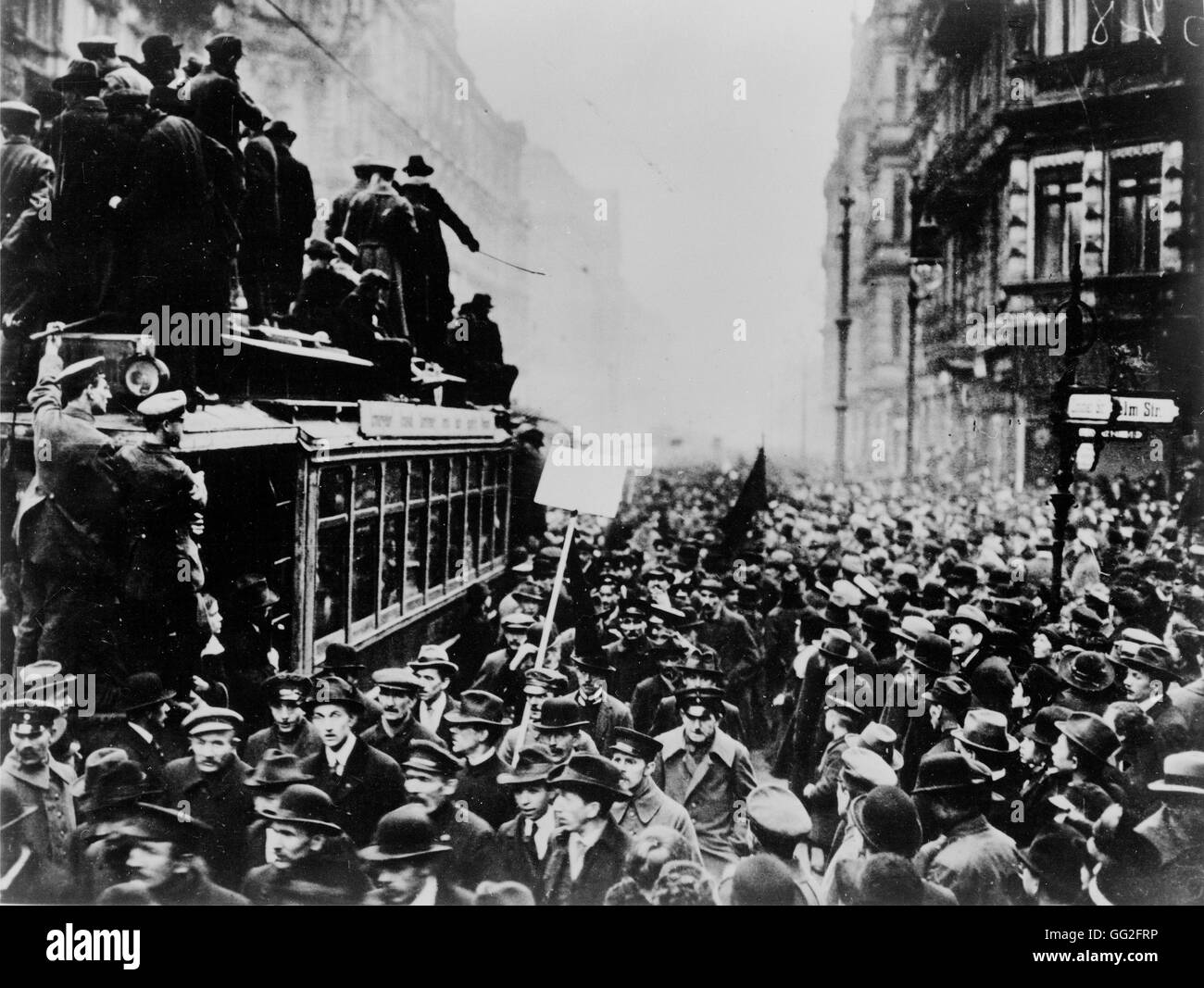 First World War. German Revolution. The Spartacists, November 1918. Stock Photo