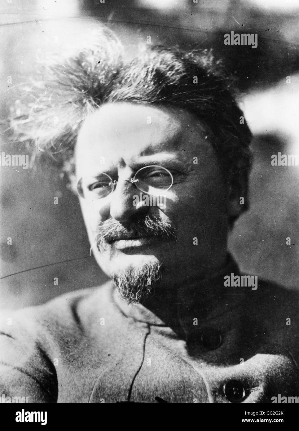 Portrait of the Russian politician Leon Trotsky. Photograph taken in 1936 Stock Photo