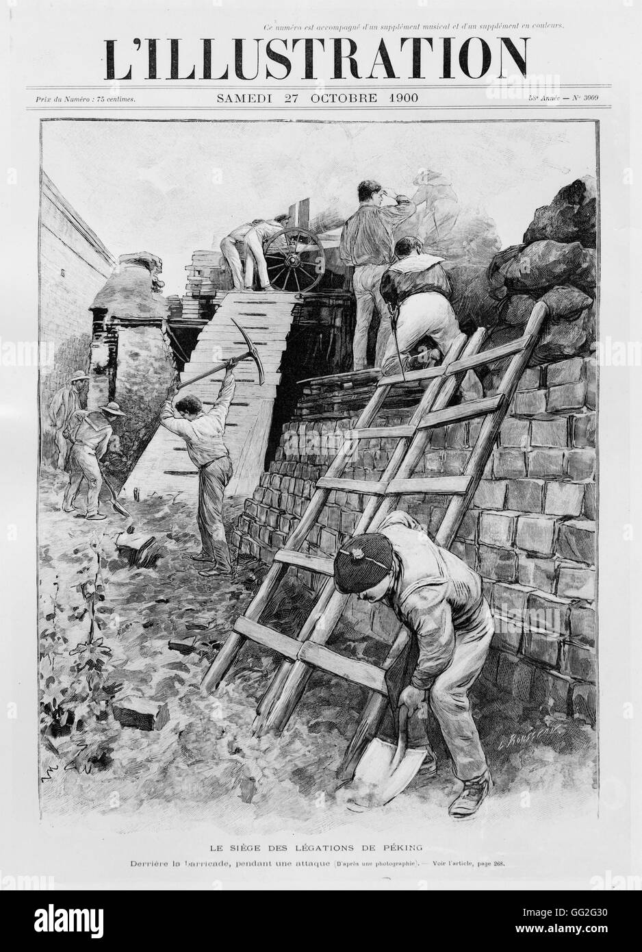 The siege of Beijing in. L'Illustration from October 27, 1900 Stock Photo