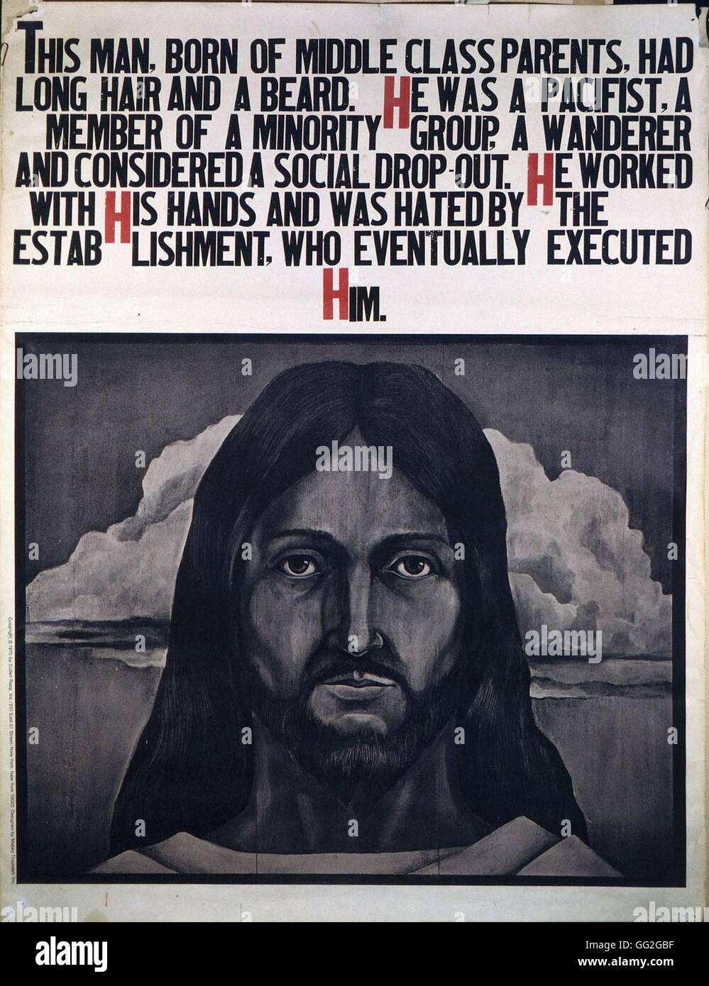 Portrait of jesus christ described as a marginal hires stock