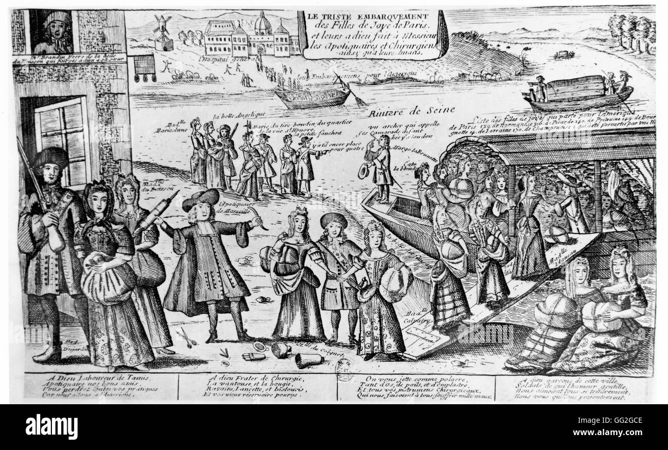 Le Triste Embarquement Des Filles De Joie De Paris Departure Of French Prostitutes Shipped Off To America Consequence Of The French Exploitation Of The Louisiane In America 1717 17 Engraving Stock Photo Alamy Le Triste Embarquement Des Filles De Joie De Paris Departure Of French Prostitutes Shipped Off To America Consequence Of The French Exploitation Of The Louisiane In America 1717 17 Engraving Stock Photo Alamy