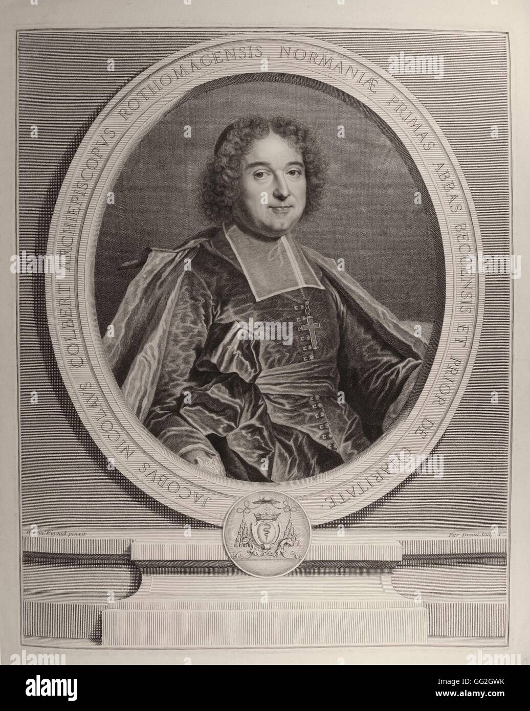(After) Hyacinthe Rigaud Jacques Nicolas Colbert, (1655-17057), Archbishop of Rouen, son of Jean-Baptiste Colbert 1696 Stock Photo