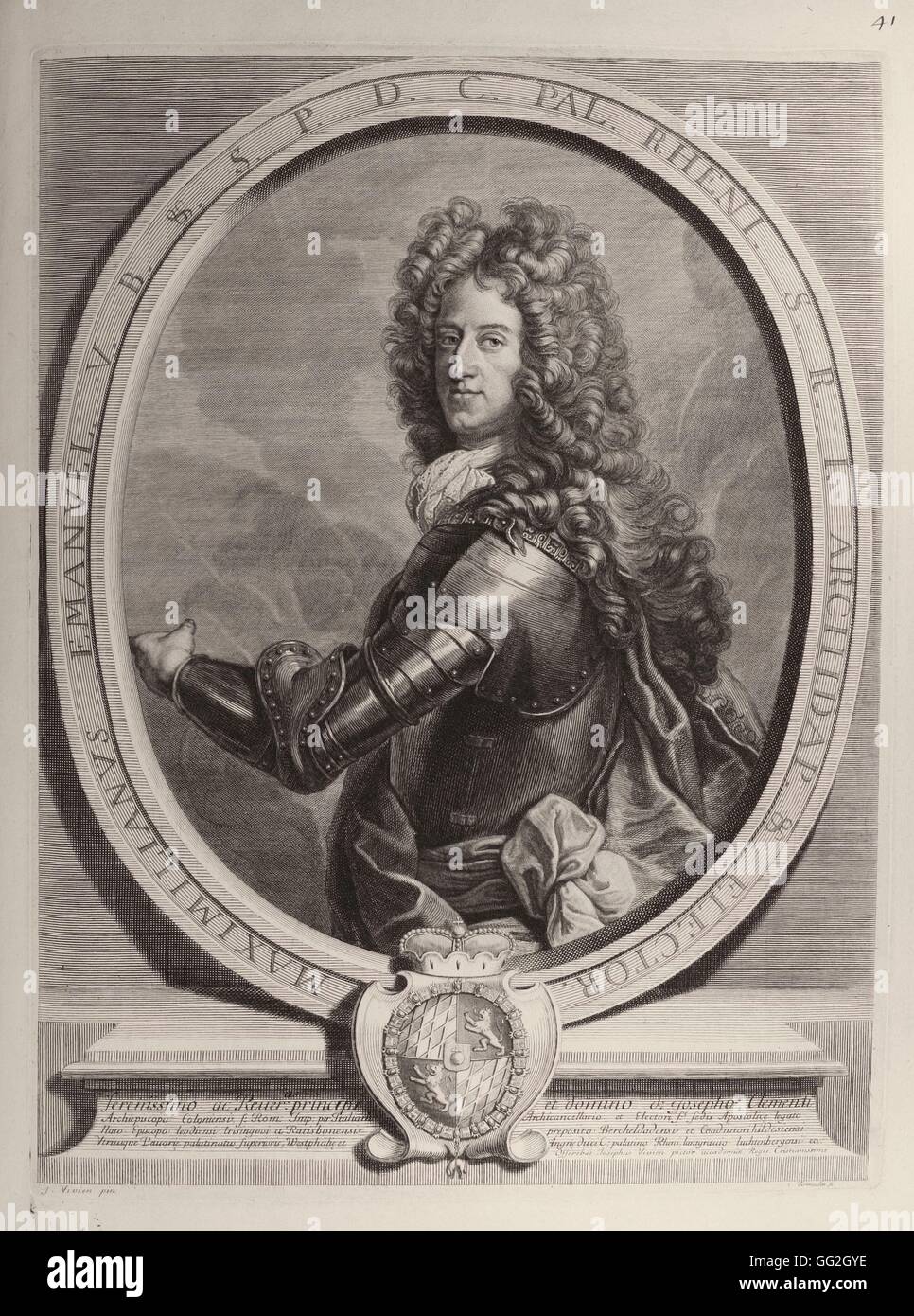 Maximilien Emmanuel de Bavière, (1662-1726), Elector of Bavière and knight of the Order of the Golden Fleece, grandson of Emperor Ferdinand II and King Henri IV of France Stock Photo