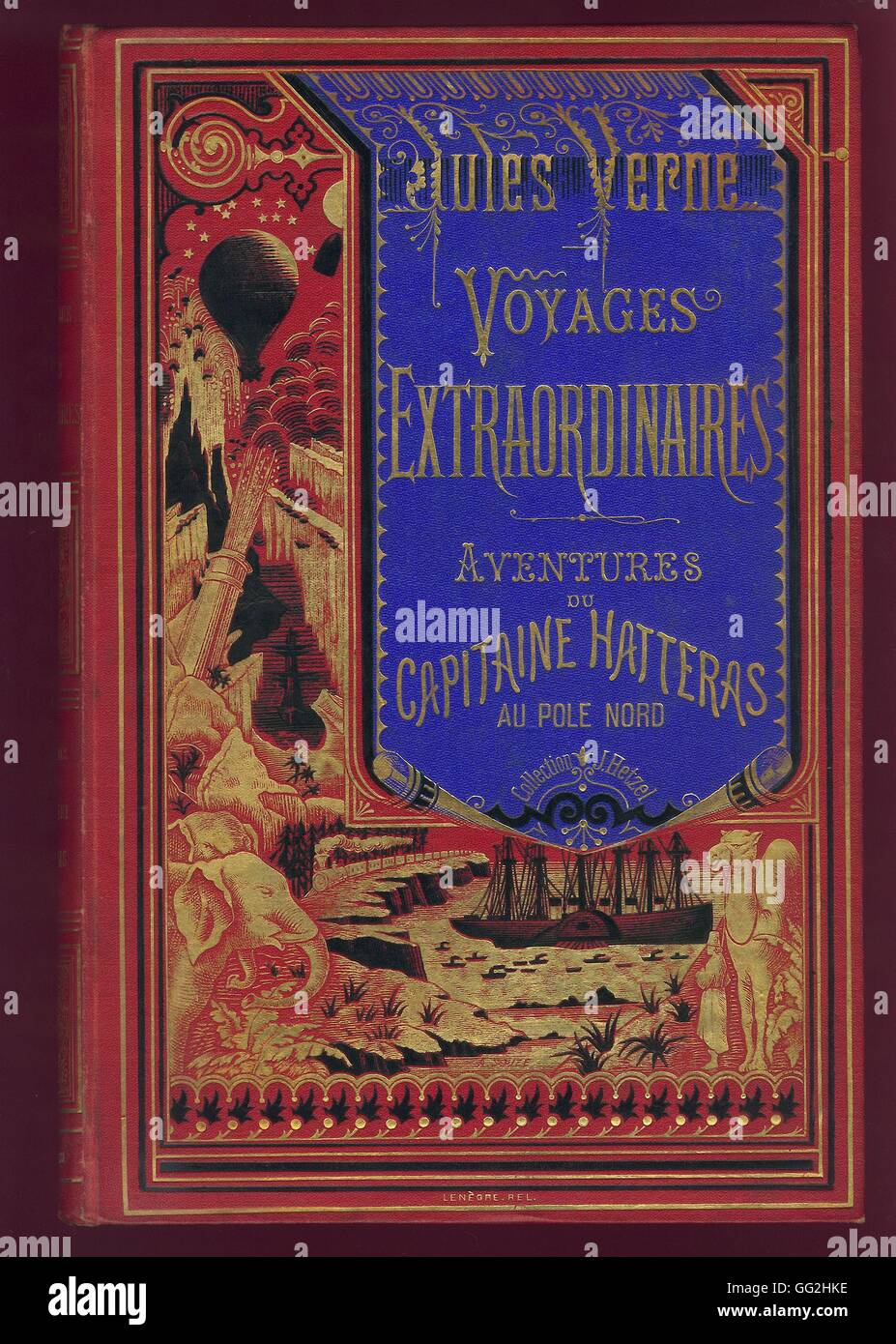 Les Voyages extraordinaires, Jules Verne Published as a serial novel in 1866 Collection Hetzel Stock Photo