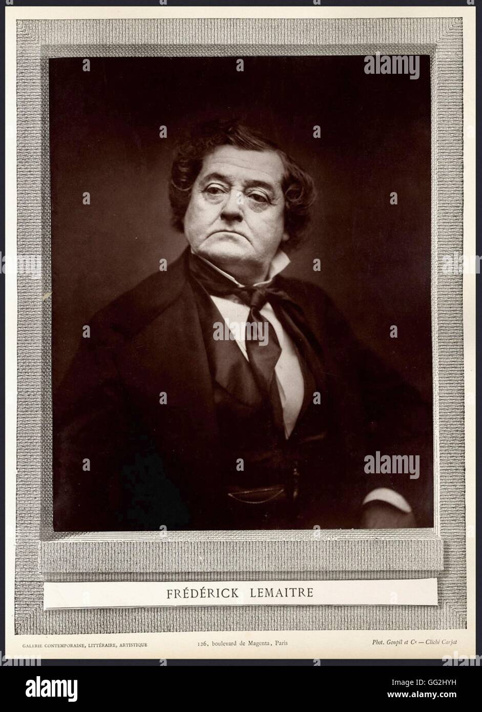 Frédérick Lemaitre (1800-1876),  french actor Photo by Étienne Carjat Stock Photo