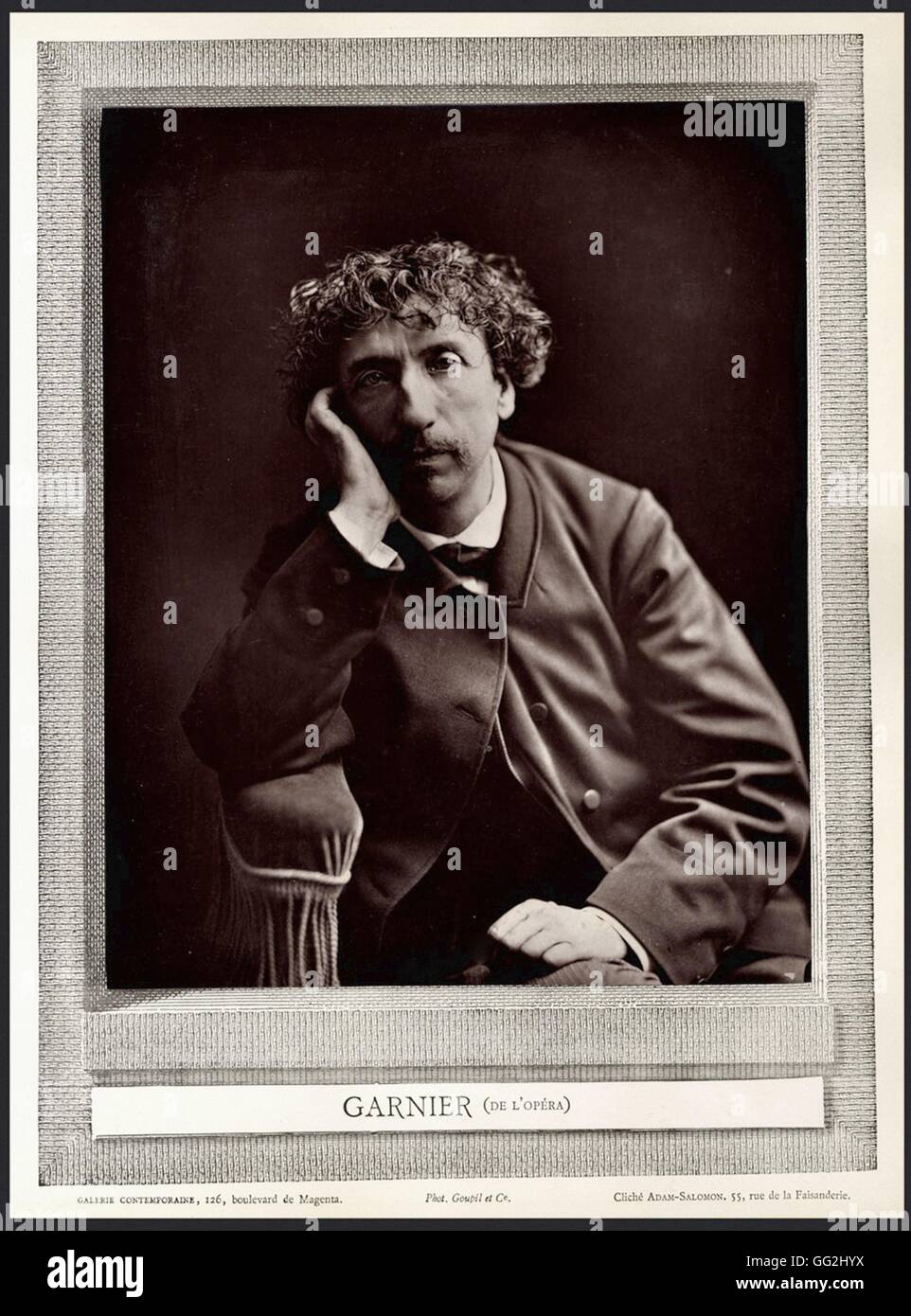 Portrait of Charles Garnier ( 1825-1898),  french architect Photo by Antoine Samuel Adam-Salomon Stock Photo