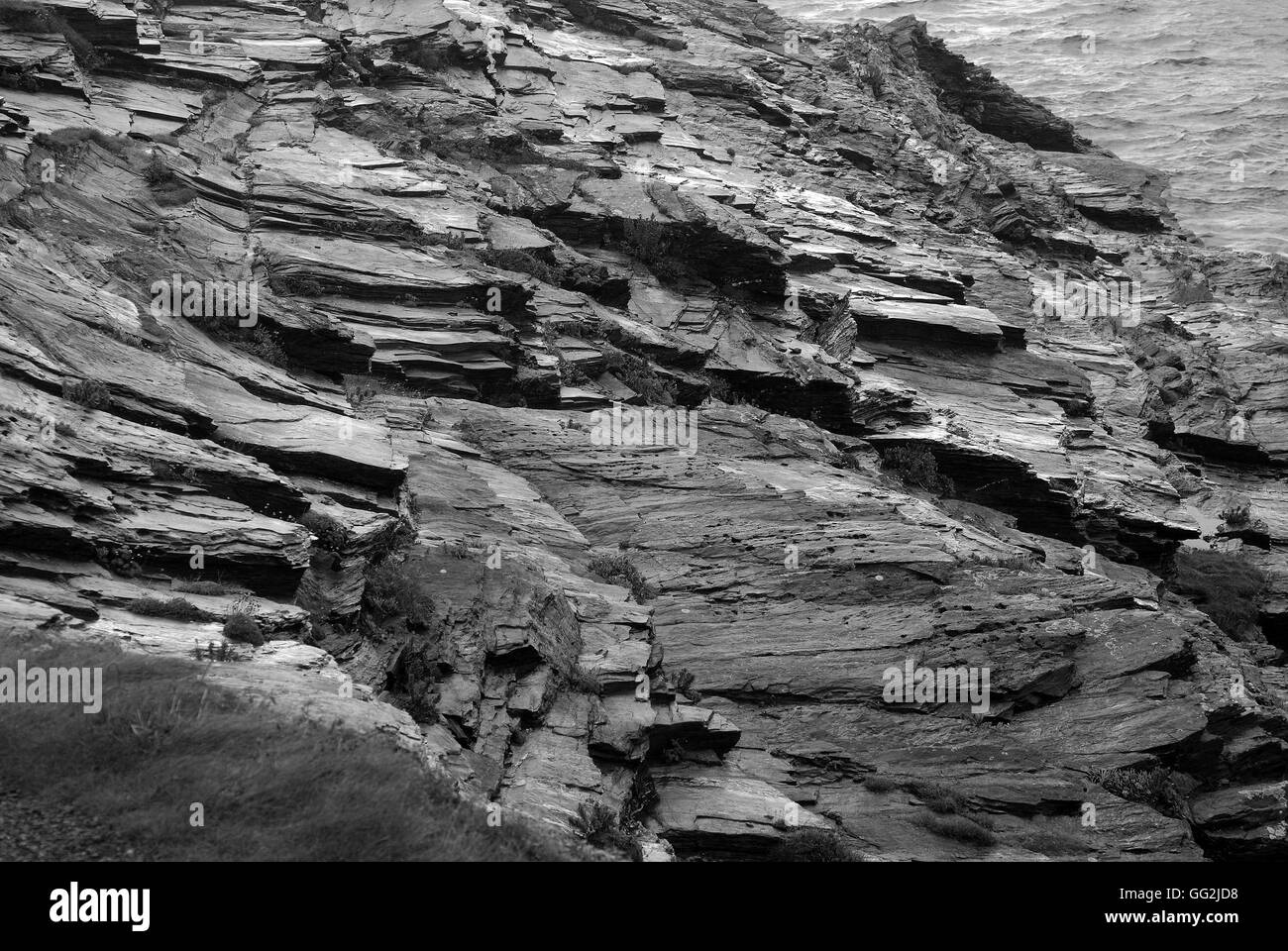 Detail of a slate rock Stock Photo Alamy
