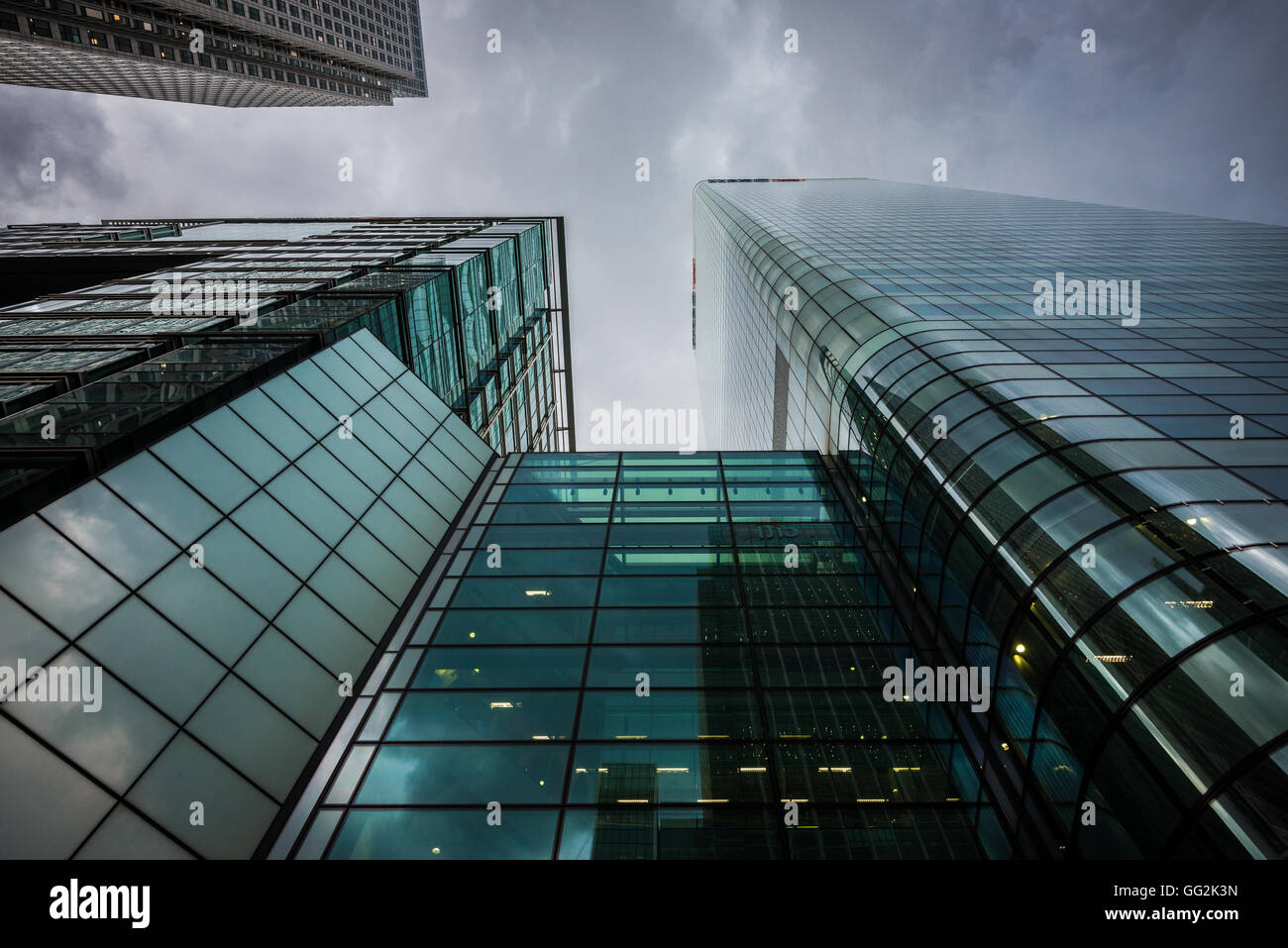 Office buildings in Canary Wharf, Tower Hamlets, East London, London ...