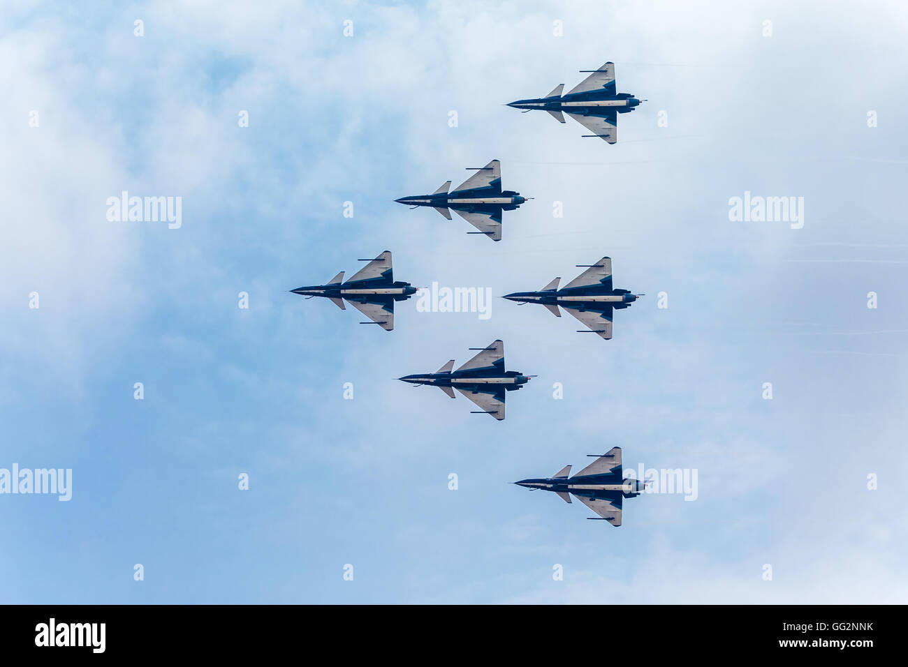Fighter planes in airshow Stock Photo