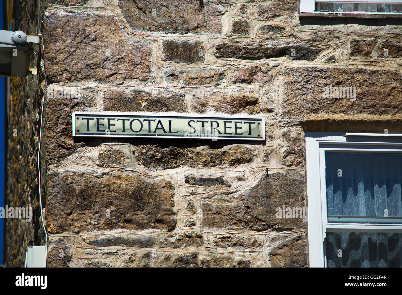 Teetotal street in st Ives Cornwall,England,UK Stock Photo