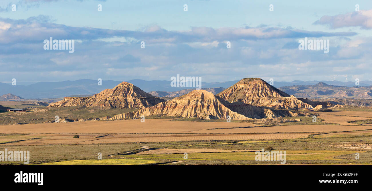 Bardenas Reales Natural Park, Navarra, Spain Stock Photo