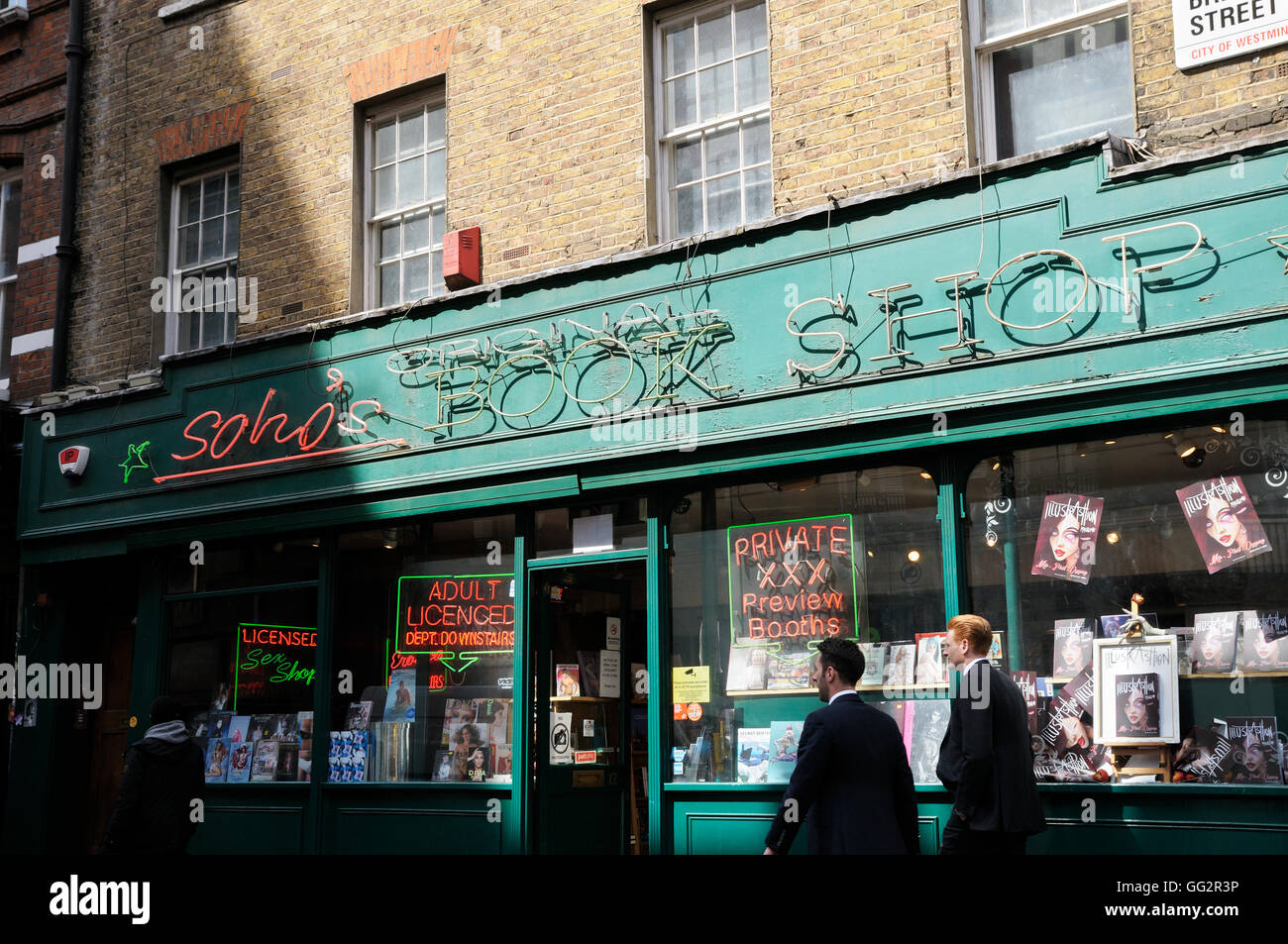 Soho's Original Book Shop, Brewer Street, London, UK Stock Photo