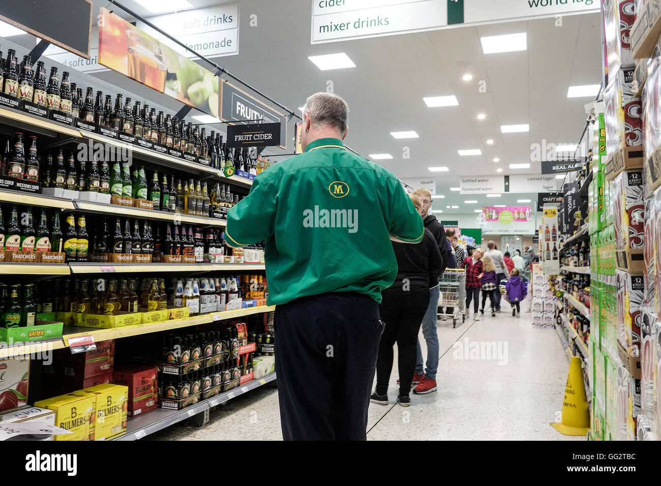 The interior of a Morrisons Supermarket. Stock Photo