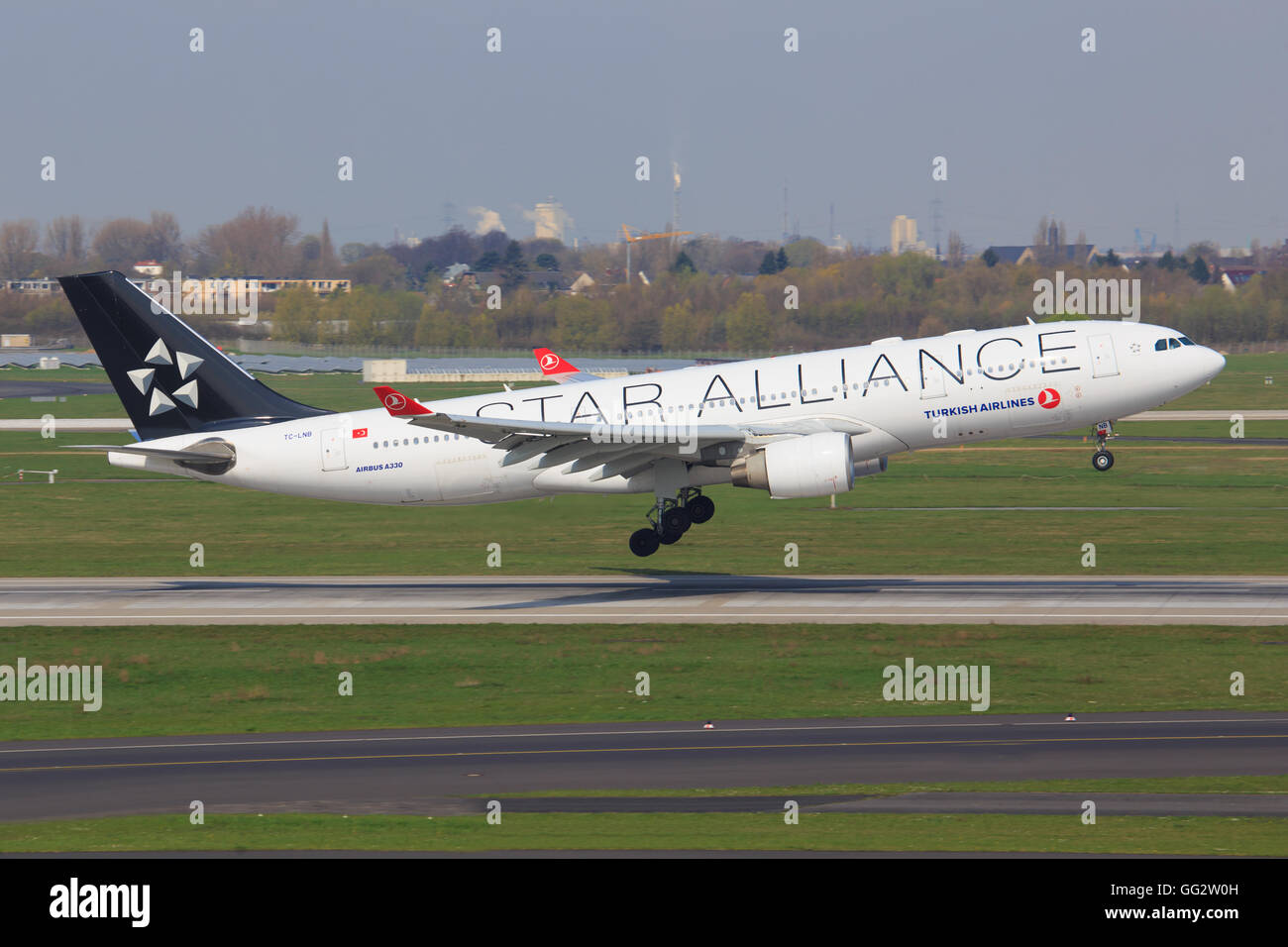 ISTANBUL, TURKEY - MAY 2, 2014: Turkish Airlines Airbus A330 Stock Photo