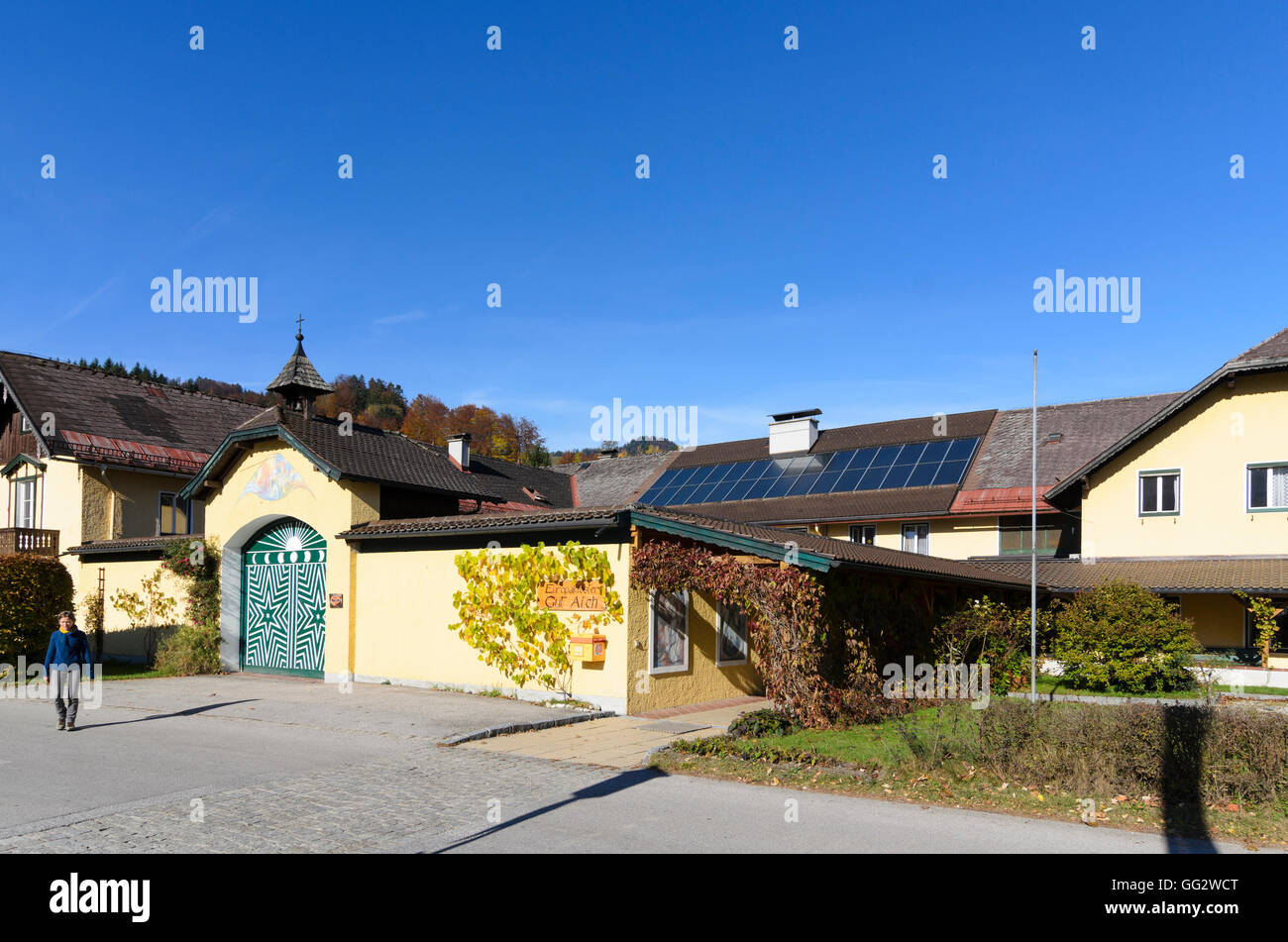 Sankt Gilgen: monastery Aich, Austria, Salzburg, Salzkammergut Stock Photo